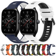 For Amazfit GTS 4 20mm Sports Two-Color Silicone Watch Band(Red+Black)