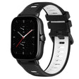 For Amazfit GTS 2E 20mm Sports Two-Color Silicone Watch Band(Black+White) - Smart Wear by PMC TechLife | Online Shopping South Africa | PMC TechLife
