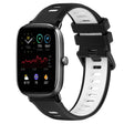 For Amazfit GTS 2 Mini 20mm Sports Two-Color Silicone Watch Band(Black+White) - Smart Wear by PMC TechLife | Online Shopping South Africa | PMC TechLife