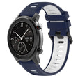 For Amazfit GTR 42mm 20mm Sports Two-Color Silicone Watch Band(Midnight Blue+White) - Smart Wear by PMC TechLife | Online Shopping South Africa | PMC TechLife