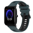 For Amazfit Pop 20mm Sports Two-Color Silicone Watch Band(Olive Green + Black) -  by PMC TechLife | Online Shopping South Africa | PMC TechLife