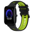 For Amazfit Pop 20mm Sports Two-Color Silicone Watch Band(Black+Green) -  by PMC TechLife | Online Shopping South Africa | PMC TechLife