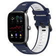 For Amazfit GTS 4 Mini 20mm Sports Two-Color Silicone Watch Band(Midnight Blue+White) -  by PMC TechLife | Online Shopping South Africa | PMC TechLife
