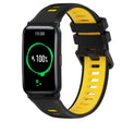 For Honor Watch ES 20mm Sports Two-Color Silicone Watch Band(Black+Yellow) - Smart Wear by PMC TechLife | Online Shopping South Africa | PMC TechLife
