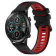For Honor Magic Watch2 42mm 20mm Sports Two-Color Silicone Watch Band(Black+Red) - Smart Wear by PMC TechLife | Online Shopping South Africa | PMC TechLife