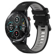 For Honor Magic Watch2 42mm 20mm Sports Two-Color Silicone Watch Band(Black+Grey) - Smart Wear by PMC TechLife | Online Shopping South Africa | PMC TechLife
