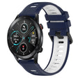 For Honor Magic Watch2 42mm 20mm Sports Two-Color Silicone Watch Band(Midnight Blue+White) -  by PMC TechLife | Online Shopping South Africa | PMC TechLife
