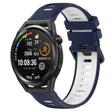For Huawei Watch GT Runner 22mm Sports Two-Color Silicone Watch Band(Midnight Blue+White) - Smart Wear by PMC TechLife | Online Shopping South Africa | PMC TechLife