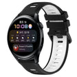 For Huawei Watch 3 22mm Sports Two-Color Silicone Watch Band(Black+White) - Smart Wear by PMC TechLife | Online Shopping South Africa | PMC TechLife
