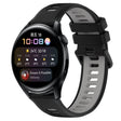 For Huawei Watch 3 22mm Sports Two-Color Silicone Watch Band(Black+Grey) - Smart Wear by PMC TechLife | Online Shopping South Africa | PMC TechLife