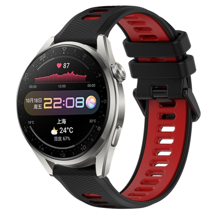 For Huawei Watch 3 Pro 22mm Sports Two-Color Silicone Watch Band(Black+Red) -  by PMC TechLife | Online Shopping South Africa | PMC TechLife
