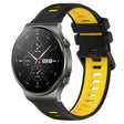 For Huawei GT2 Pro 22mm Sports Two-Color Silicone Watch Band(Black+Yellow) - Smart Wear by PMC TechLife | Online Shopping South Africa | PMC TechLife