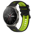 For Huawei GT2 Pro 22mm Sports Two-Color Silicone Watch Band(Black+Green) - Smart Wear by PMC TechLife | Online Shopping South Africa | PMC TechLife