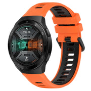 For Huawei Watch GT 2E 22mm Sports Two-Color Silicone Watch Band(Orange+Black)