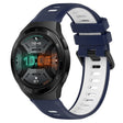 For Huawei Watch GT 2E 22mm Sports Two-Color Silicone Watch Band(Midnight Blue+White) - Smart Wear by PMC TechLife | Online Shopping South Africa | PMC TechLife