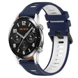 For Huawei GT2 46mm 22mm Sports Two-Color Silicone Watch Band(Midnight Blue+White) - Smart Wear by PMC TechLife | Online Shopping South Africa | PMC TechLife