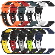 For Xiaomi Watch S2 46mm 22mm Sports Two-Color Silicone Watch Band(Orange+Black)