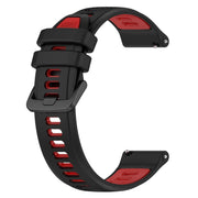 For Xiaomi MI Watch S1 22mm Sports Two-Color Silicone Watch Band(Black+Red)