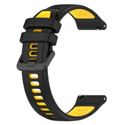 For Xiaomi Watch S1 Active 22mm Sports Two-Color Silicone Watch Band(Black+Yellow)