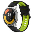 For Xiaomi MI Watch Color 2 22mm Sports Two-Color Silicone Watch Band(Black+Green) - Smart Wear by PMC TechLife | Online Shopping South Africa | PMC TechLife