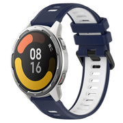 For Xiaomi MI Watch Color 2 22mm Sports Two-Color Silicone Watch Band(Midnight Blue+White)