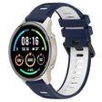 For Xiaomi MI Watch Sport 22mm Sports Two-Color Silicone Watch Band(Midnight Blue+White) - Smart Wear by PMC TechLife | Online Shopping South Africa | PMC TechLife