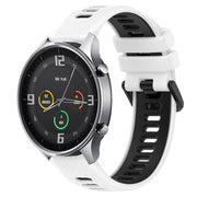 For Xiaomi MI Watch Color 22mm Sports Two-Color Silicone Watch Band(White+Black)