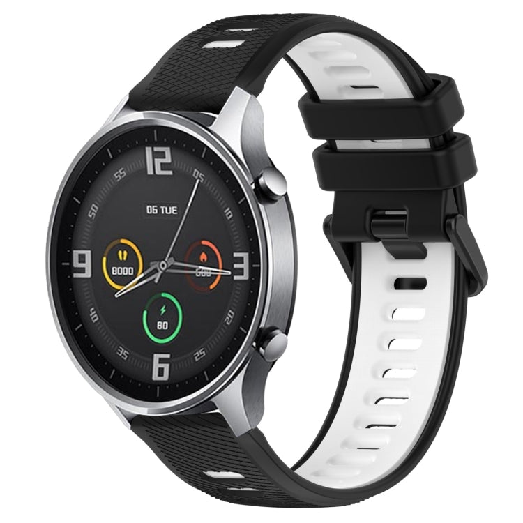 For Xiaomi MI Watch Color 22mm Sports Two-Color Silicone Watch Band(Black+White) -  by PMC TechLife | Online Shopping South Africa | PMC TechLife