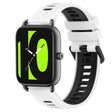 For  Xiaomi Haylou RS4 LS12 22mm Sports Two-Color Silicone Watch Band(White+Black) - Smart Wear by PMC TechLife | Online Shopping South Africa | PMC TechLife