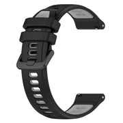 For  Xiaomi Haylou RS4 LS12 22mm Sports Two-Color Silicone Watch Band(Black+Grey)