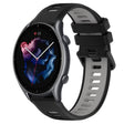 For Amazfit GTR 3 22MM Sports Two-Color Silicone Watch Band(Black+Grey) -  by PMC TechLife | Online Shopping South Africa | PMC TechLife