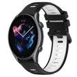 For Amazfit GTR 3 Pro 22MM Sports Two-Color Silicone Watch Band(Black+White) - Smart Wear by PMC TechLife | Online Shopping South Africa | PMC TechLife