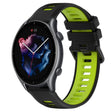For Amazfit GTR 3 Pro 22MM Sports Two-Color Silicone Watch Band(Black+Green) - Smart Wear by PMC TechLife | Online Shopping South Africa | PMC TechLife