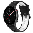 For Amazfit GTR 2e 22MM Sports Two-Color Silicone Watch Band(Black+White) - Smart Wear by PMC TechLife | Online Shopping South Africa | PMC TechLife