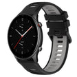 For Amazfit GTR 2e 22MM Sports Two-Color Silicone Watch Band(Black+Grey) - Smart Wear by PMC TechLife | Online Shopping South Africa | PMC TechLife
