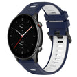 For Amazfit GTR 2e 22MM Sports Two-Color Silicone Watch Band(Midnight Blue+White) -  by PMC TechLife | Online Shopping South Africa | PMC TechLife