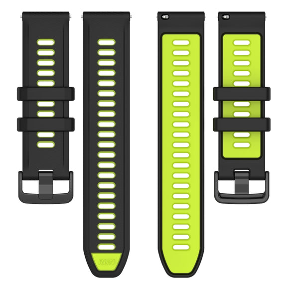 For Amazfit GTR 2e 22MM Sports Two-Color Silicone Watch Band(Black+Grey)