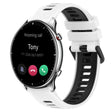 For Amazfit GTR 2 22MM Sports Two-Color Silicone Watch Band(White+Black) - Smart Wear by PMC TechLife | Online Shopping South Africa | PMC TechLife