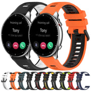 For Amazfit GTR 2 22MM Sports Two-Color Silicone Watch Band(Red+Black)