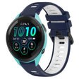 For Garmin Forerunner 265 22mm Sports Two-Color Silicone Watch Band(Midnight Blue+White) -  by PMC TechLife | Online Shopping South Africa | PMC TechLife
