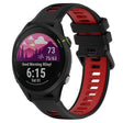For Garmin Forerunner 255 Music 22mm Sports Two-Color Silicone Watch Band(Black+Red) - Smart Wear by PMC TechLife | Online Shopping South Africa | PMC TechLife