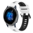 For Garmin Venu 2 22mm Sports Two-Color Silicone Watch Band(White+Black) - Smart Wear by PMC TechLife | Online Shopping South Africa | PMC TechLife