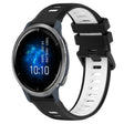For Garmin Venu 2 22mm Sports Two-Color Silicone Watch Band(Black+White) - Smart Wear by PMC TechLife | Online Shopping South Africa | PMC TechLife