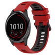 For Garmin Vivoactive 4 22mm Sports Two-Color Silicone Watch Band(Red+Black) - Watch Bands by PMC TechLife | Online Shopping South Africa | PMC TechLife