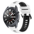 For Samsung Galaxy Watch3 45mm 22mm Sports Two-Color Silicone Watch Band(White+Black) - Smart Wear by PMC TechLife | Online Shopping South Africa | PMC TechLife