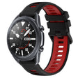 For Samsung Galaxy Watch3 45mm 22mm Sports Two-Color Silicone Watch Band(Black+Red) - Smart Wear by PMC TechLife | Online Shopping South Africa | PMC TechLife