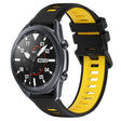 For Samsung Galaxy Watch3 45mm 22mm Sports Two-Color Silicone Watch Band(Black+Yellow) - Smart Wear by PMC TechLife | Online Shopping South Africa | PMC TechLife