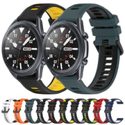 For Samsung Galaxy Watch3 45mm 22mm Sports Two-Color Silicone Watch Band(Orange+Black)