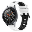 For Samsung Galaxy Watch 46mm 22mm Sports Two-Color Silicone Watch Band(White+Black) - Smart Wear by PMC TechLife | Online Shopping South Africa | PMC TechLife