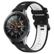 For Samsung Galaxy Watch 46mm 22mm Sports Two-Color Silicone Watch Band(Black+White) - Smart Wear by PMC TechLife | Online Shopping South Africa | PMC TechLife